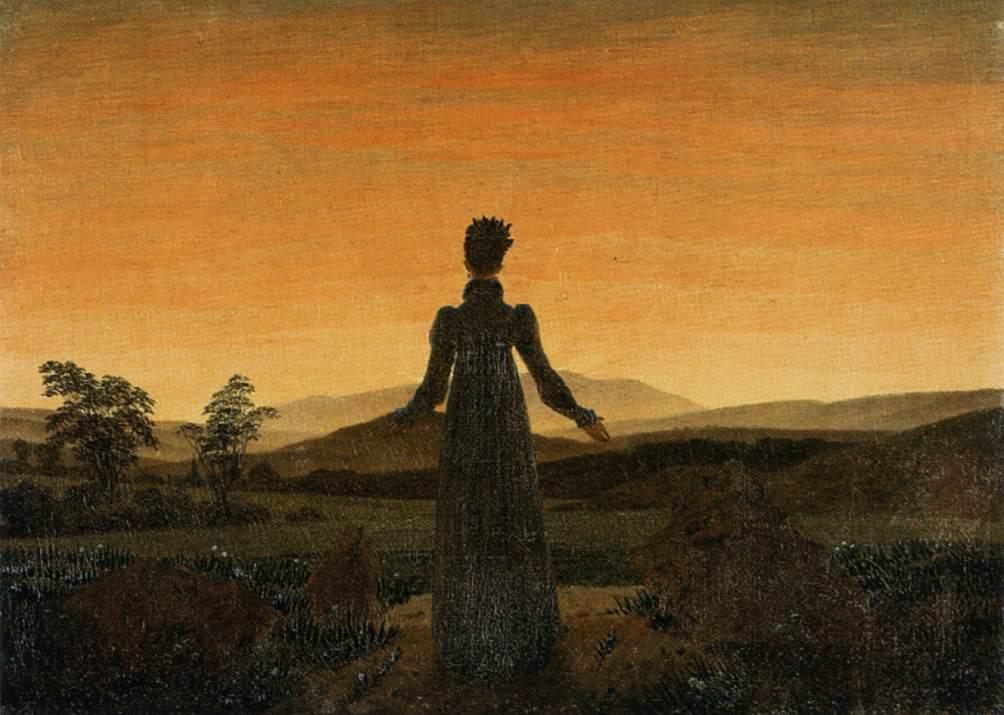 Donna al tramonto del sole — Caspar David Friedrich