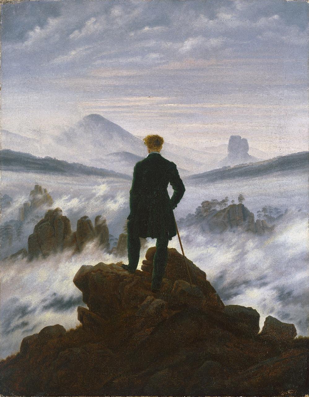 Il Viandante sul mare di nebbia — Caspar David Friedrich
